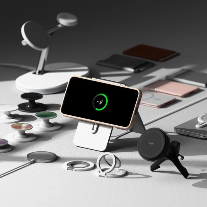 Etui RINGKE SILICONE MAGNETIC MAGSAFE GALAXY S25+ PLUS PINK SAND