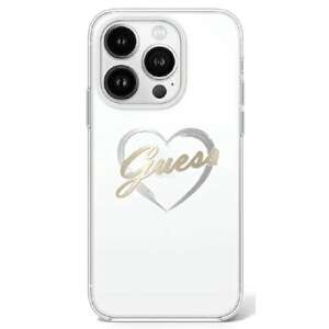 Etui Guess iPhone 16 Pro Max 6.9" przeźroczysty/transparent hardcase IML Heart