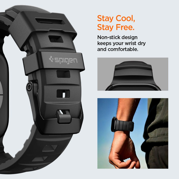 PASEK SPIGEN APPLE WATCH 8 / 9 / 10 / 11 / SE / ULTRA (44 / 45 / 46 / 49 MM) WBS2 BAND BLACK