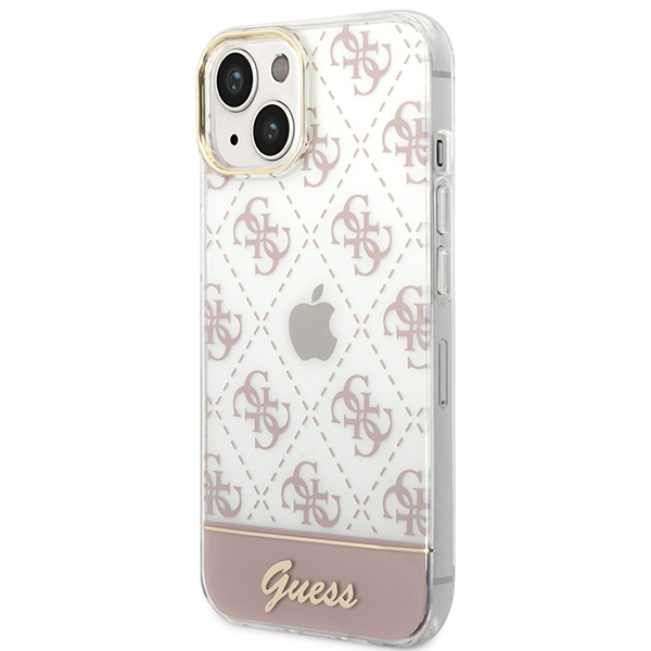 Etui GUESS Apple iPhone 14 Plus 4G Pattern Script Różowy Hardcase