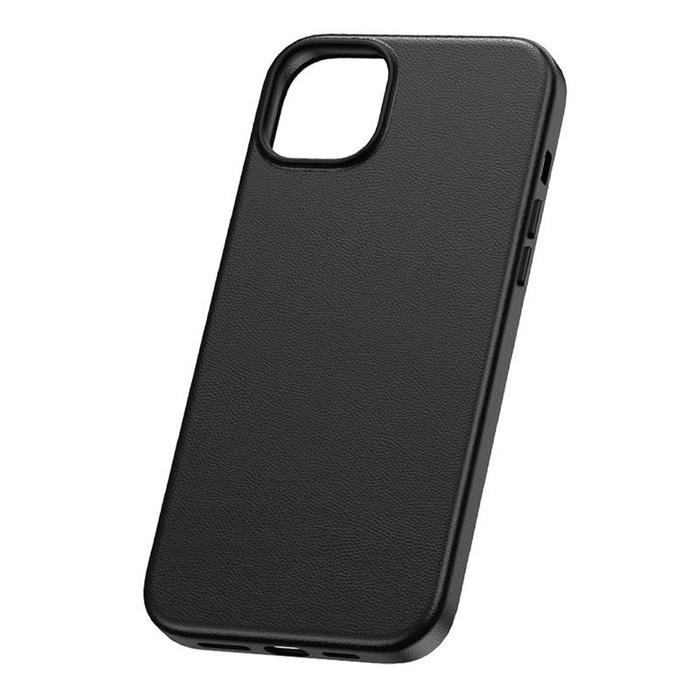 Etui na telefon iPhone 15 Baseus Fauxther Series (Czarny)