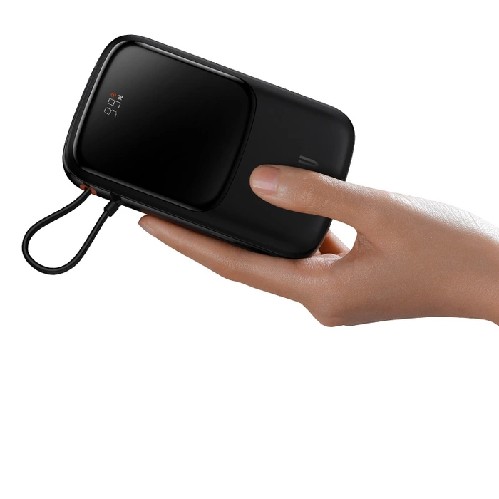 [PO ZWROCIE] Powerbank 10000mAh 20W Baseus Qpow Pro Overseas Edition + kabel USB C 3A - czarny