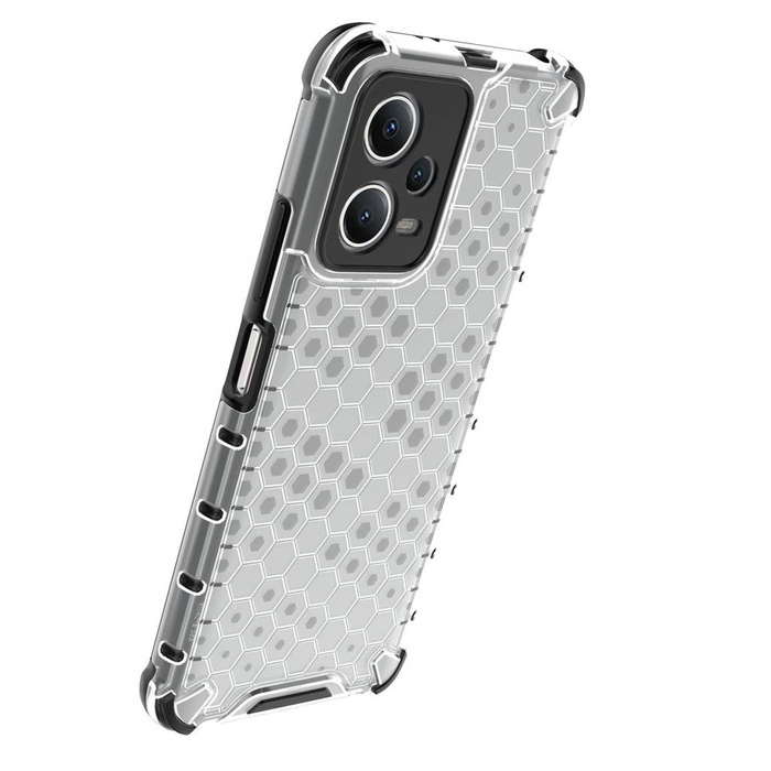 Etui Honeycomb etui do Xiaomi Redmi Note 12 5G / Poco X5 5G pancerny hybrydowy pokrowiec czarne Case