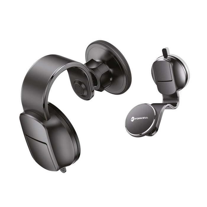 FORCELL F-Grip MagFlex uchwyt samochodowy do szyby/deski kompatybilny z MagSafe czarny