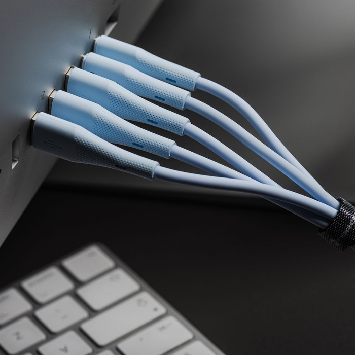 Kabel USB A do Lightning Forcell F-Energy 2,4A 12W Silicone 1 m C343 niebieski