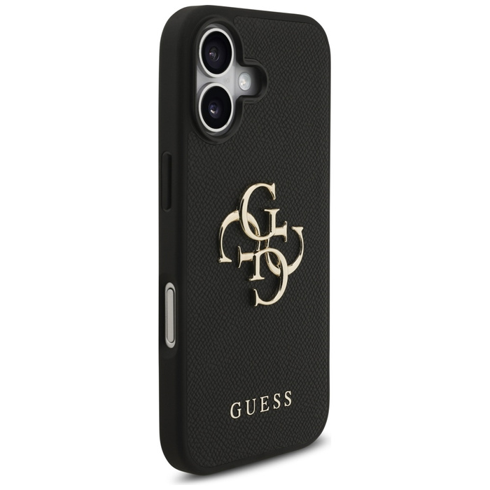 Etui Guess Grained Big 4G & Classic Logo do iPhone 17 czarny