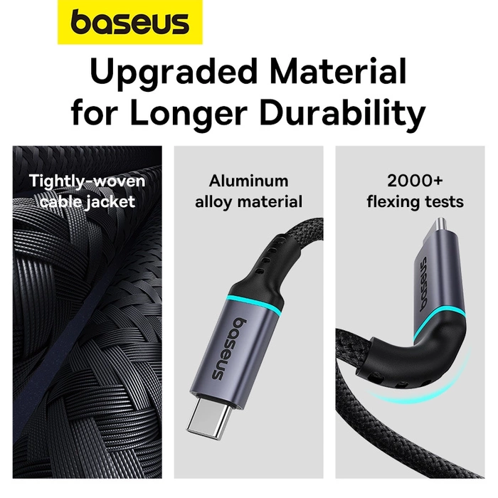 Kabel przedłużający Baseus 10Gbps 0.5m czarny