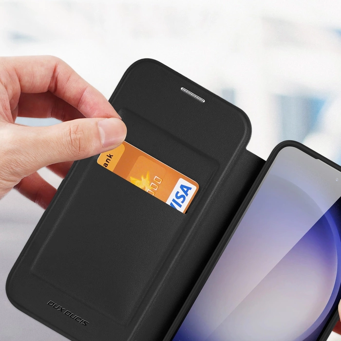 Etui Dux Ducis Skin X Pro do Samsung Galaxy S24+ z magnetycznym ringiem i klapką - czarne