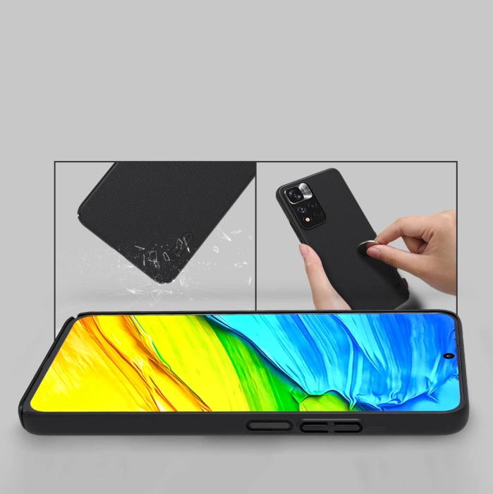 Nillkin Super Frosted Shield Pro wytrzymałe etui pokrowiec Xiaomi Redmi Note 11 Pro+ 5G czarny