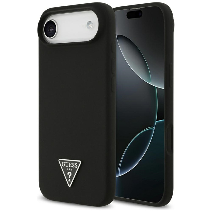 Etui Guess Silicone Triangle Logo        MagSafe do iPhone 17 Air czarny