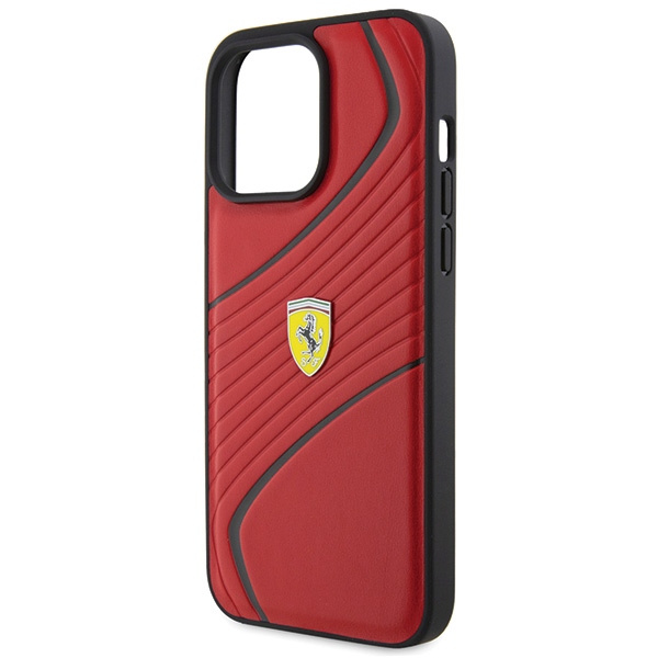 Etui Ferrari FEHCP15XPTWR iPhone 15 Pro Max 6.7" czerwony/red hardcase Twist Metal Logo Case