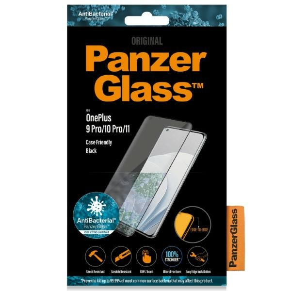 PanzerGlass E2E MicroFracture OnePlus 9 Pro Case Friendly czarny/black Antibacterial