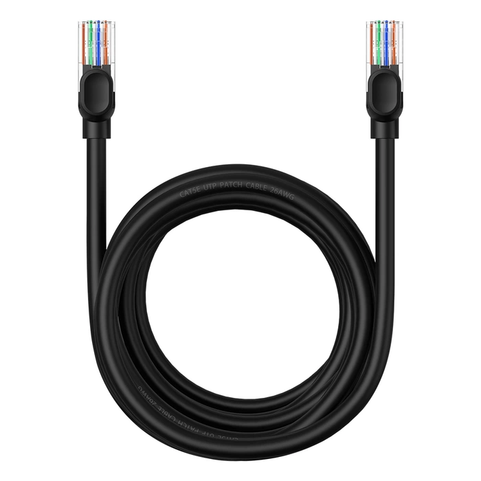 Kabel sieciowy Baseus Ethernet CAT5, 5m (czarny)