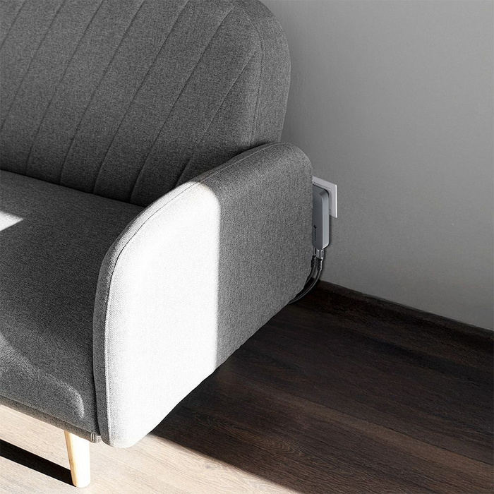 Ładowarka sieciowa do telefonu Forcell F-Energy Ultra Slim GaN III 2 x USB C + USB A QC4.0 PD 4A 65W VT-47 szara 0INT