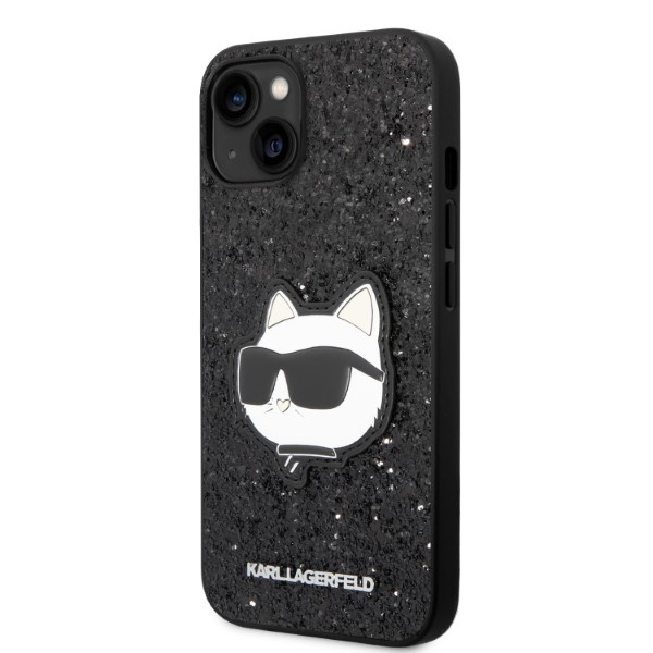 Etui Karl Lagerfeld iPhone 14 Plus 6,7" czarny/black hardcase Glitter Choupette Patch