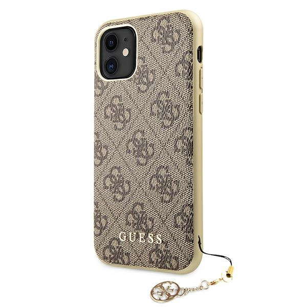 Etui GUESS Apple iPhone 11 4G Charms Collection Brązowy Hardcase CASE