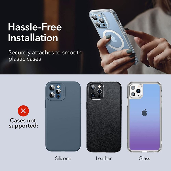 Blaszka Esr Halolock Magsafe Universal Magnetic Ring 2-pack White