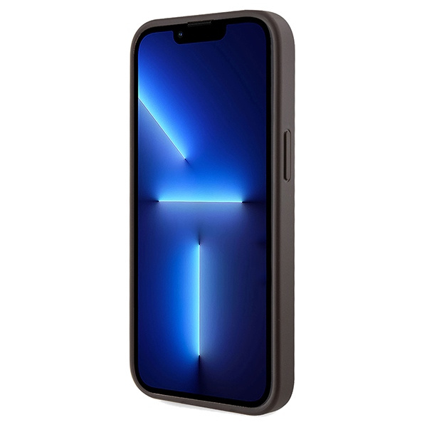 Etui Guess GUHMP15SP4RPSW iPhone 15 / 14 / 13 6.1" brązowy/brown hardcase 4G Printed Stripes MagSafe Case