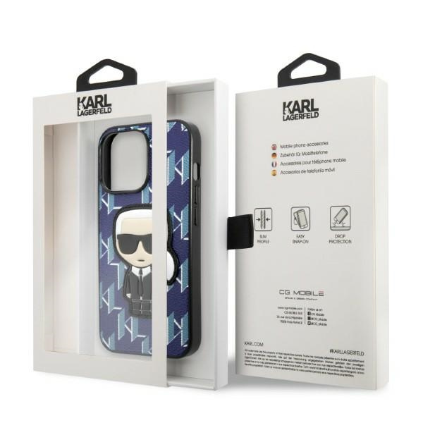 Etui Karl Lagerfeld Klhcp13lpmnikbl iPhone 13 Pro / 13 6,1" Hardcase Niebieski/blue Monogram Ikonik Patch Case