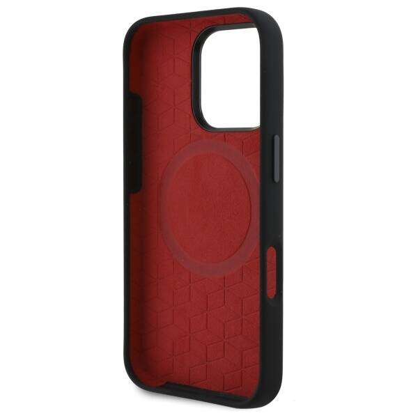 Etui BMW iPhone 16 Pro Max czarny/black hardcase Silicone Turning Lines MagSafe