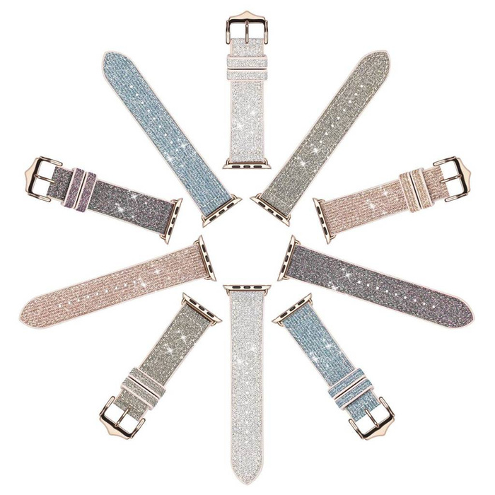 Dux Ducis Strap pasek do Watch 7 / 6 / 5 / 4 / 3 / 2 / SE (41 / 40 / 38mm) opaska bransoleta bransoletka niebieski (Sparkle Version)