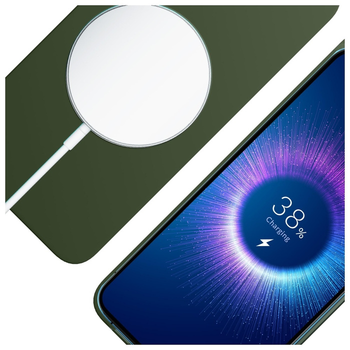 Etui 3MK Hardy MagSilicone do Apple      iPhone 15 ciemnozielony