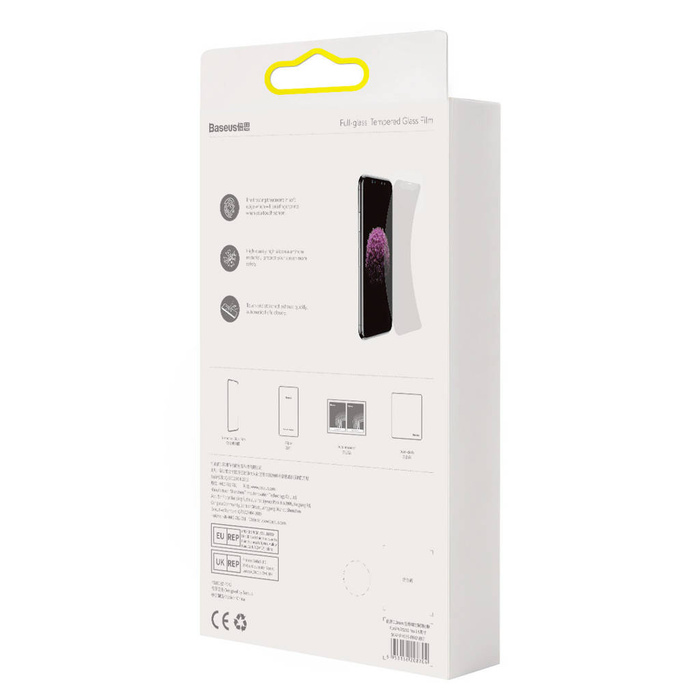 Baseus szkło hartowane do iPhone 11 Pro Max / iPhone XS Max Privacy Anti Spy (prywatyzujące) z osłoną na głośnik + pozycjoner (SGBL061702) (case friendly)