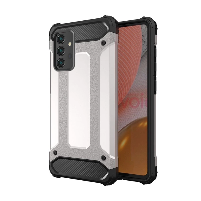 Etui Pancerne hybrydowe Hybrid Armor pokrowiec na Samsung Galaxy A36 - srebrne
