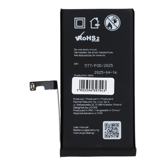 LICORE bateria do IPHONE 15 3349 mAh