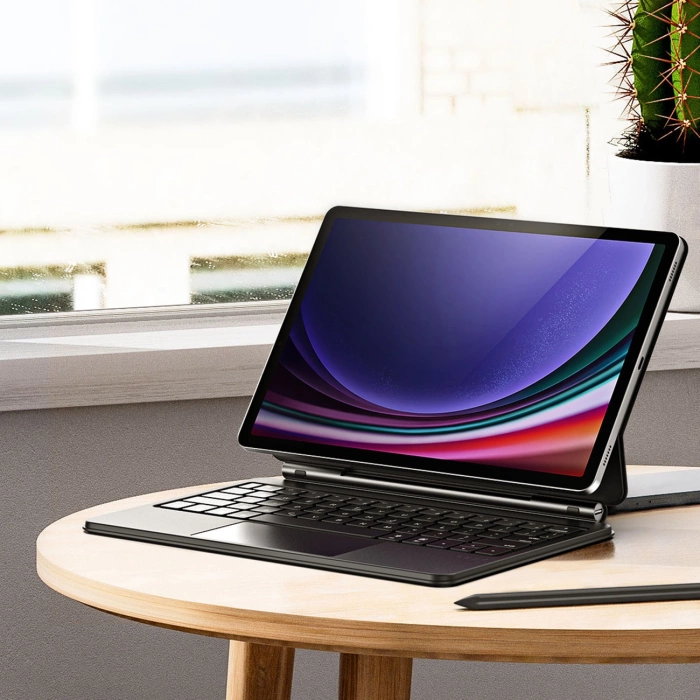 Etui Dux Ducis Keyboard (MK Series) z klawiaturą Bluetooth na Samsung Galaxy Tab S9 / S8 / S7 - czarna