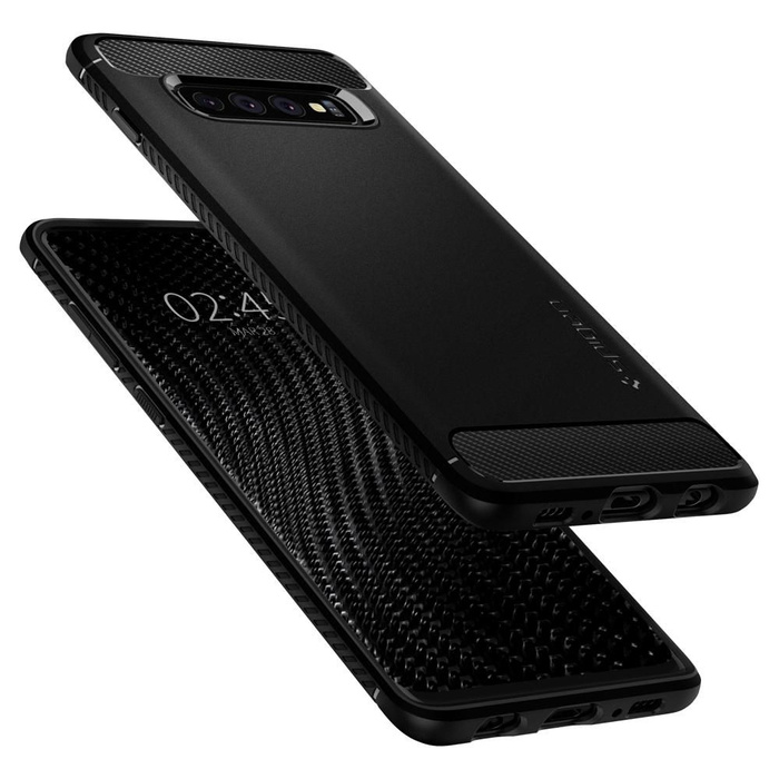 Etui Spigen Galaxy S10 Rugged Armor Samsung Czarne Case Samsung