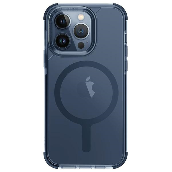 Etui UNIQ etui Combat iPhone 15 Pro 6.1" Magclick Charging niebieski/smoke blue Case