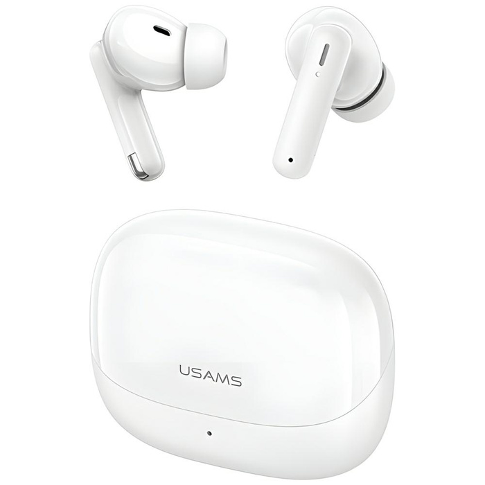 USAMS Słuchawki Bluetooth 5.3 IF27 bezprzewodowe douszne biały/white