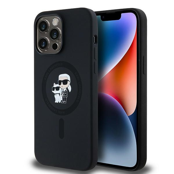 Etui Karl Lagerfeld KLHMP14XSCMKCRHK iPhone 14 Pro Max 6.7" czarny/black hardcase Silicone Karl & Choupette MagSafe