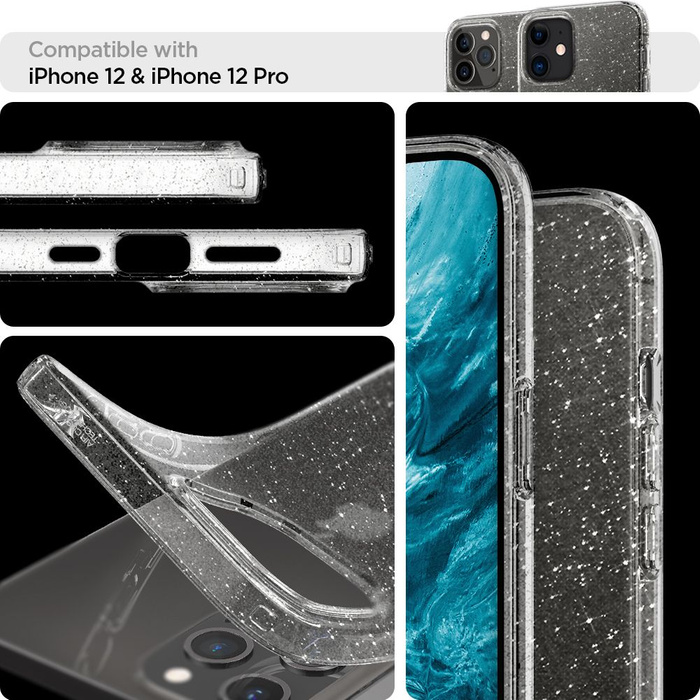 Etui SPIGEN iPhone 12 / 12 Pro Liquid Crystal Glitter Crystal Przeźroczyste Case