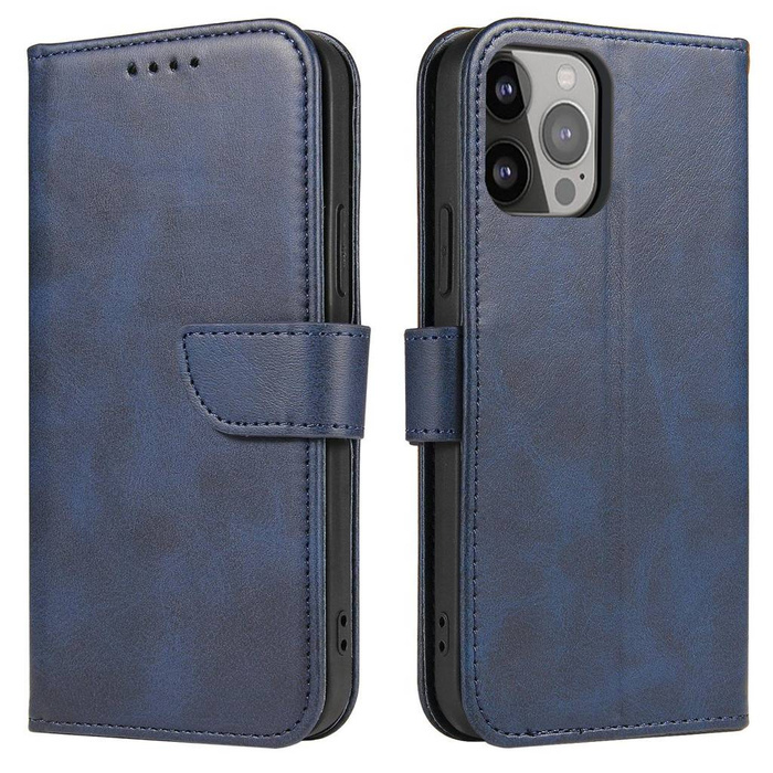 Etui Magnet Case etui Samsung Galaxy A14 5G pokrowiec z klapką portfel podstawka niebieskie Case