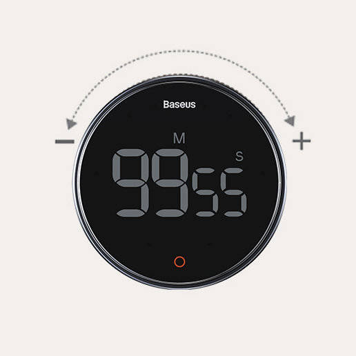 [PO ZWROCIE] Baseus Heyo Pro obrotowy minutnik czasomierz elektroniczny timer szary (FMDS000013)