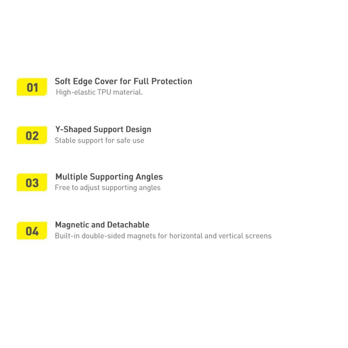 Baseus Safattach Y-type etui do iPad Pro 12,9" 2018/2020/2021 pokrowiec z podstawką biały (ARCX010102)