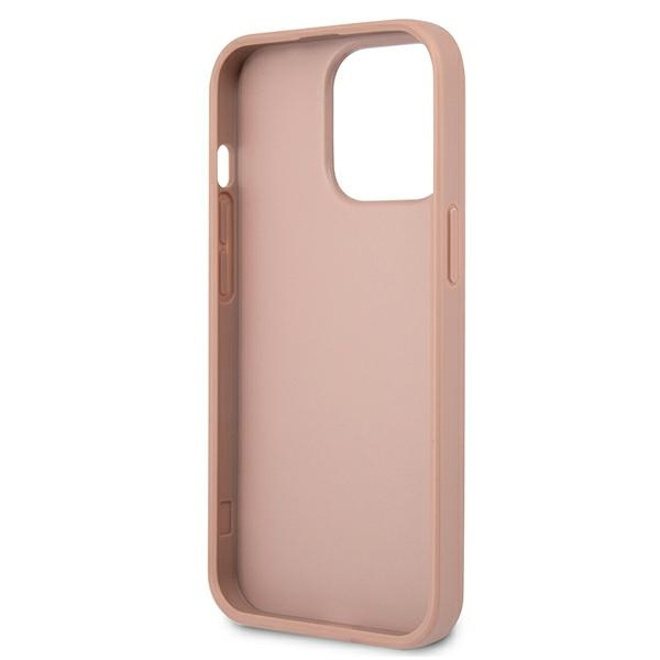 Etui GUESS Apple iPhone 13 13 Pro Saffiano Triangle Logo Różowy Hardcase