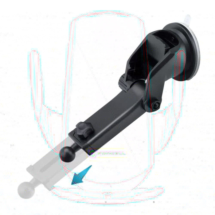 Uchwyt na telefon do samochodu indukcyjny automatyczny Forcell F-Grip HS1 Qi 15W do szyby / kratki czerwony