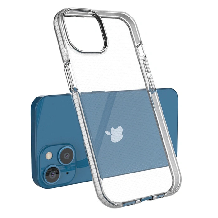 Spring Case etui iPhone 14 silikonowy pokrowiec z ramką jasnoróżowe