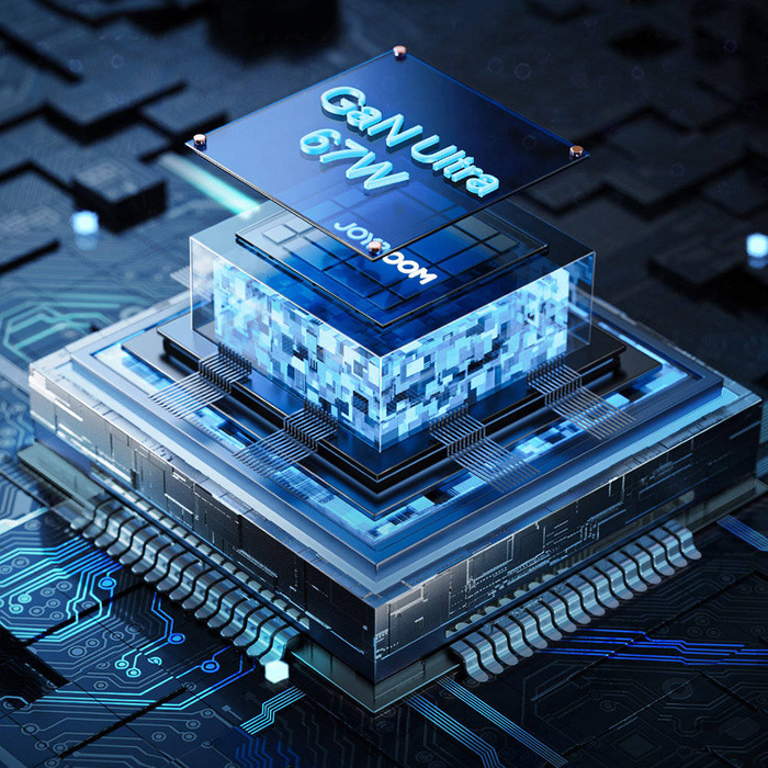 Joyroom ładowarka GaN 67W 4 porty (2x USB, 2x USB C) czarna (TCG02) + kabel USB C – USB C 100W 1.2m