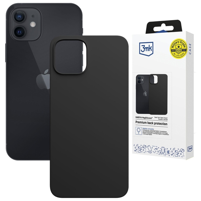 Etui 3MK Hardy MagSilicone do Apple      iPhone 12 czarny