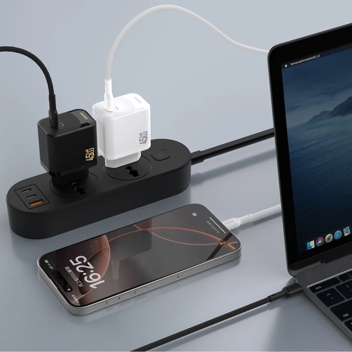 Ładowarka sieciowa Dudao A28 45W GaN USB-C - biała