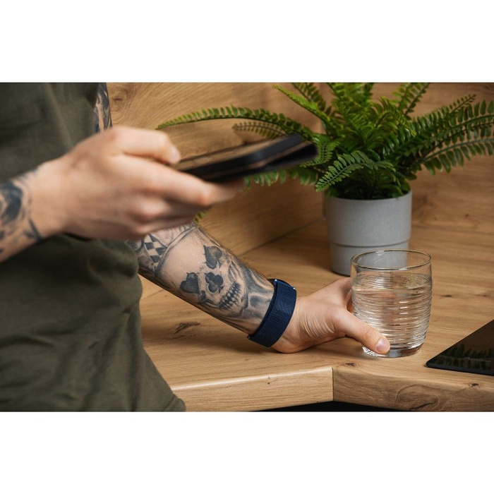 Pasek do Samsung Galaxy Watch Forcell F-Design FS05 sprzączka włókno poliestrowe 22 mm czarny