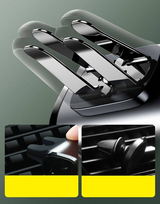 [PO ZWROCIE] Baseus samochodowy uchwyt na telefon do kratki nawiewu czarny (SUGP-01)