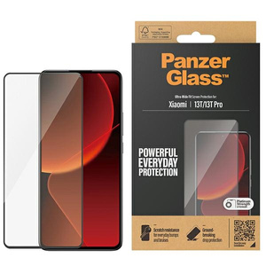 PanzerGlass Ultra-Wide Fit Xiaomi 13T / 13T Pro Screen Protection Antibacterial czarny/black 8069