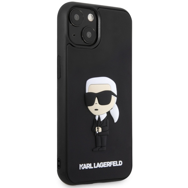 Etui Karl Lagerfeld KLHCP14M3DRKINK iPhone 14 Plus 6.7" czarny/black hardcase Rubber Ikonik 3D Case