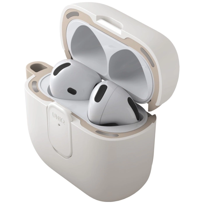 Etui UNIQ AirPods 4 Clyde Lock Case Beżowy