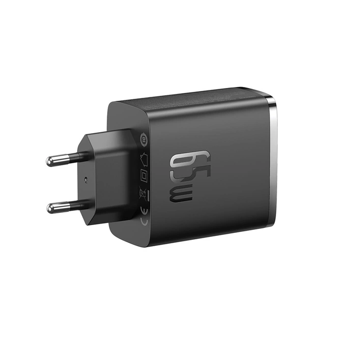 Ładowarka sieciowa Baseus OS-Cube Pro 2 x USB-C + USB, 65W (czarna)